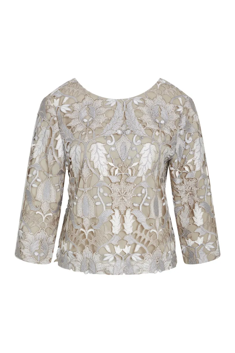 Online Bruuns Bazaar Abutilon Ignara blouse - Zilverbeige