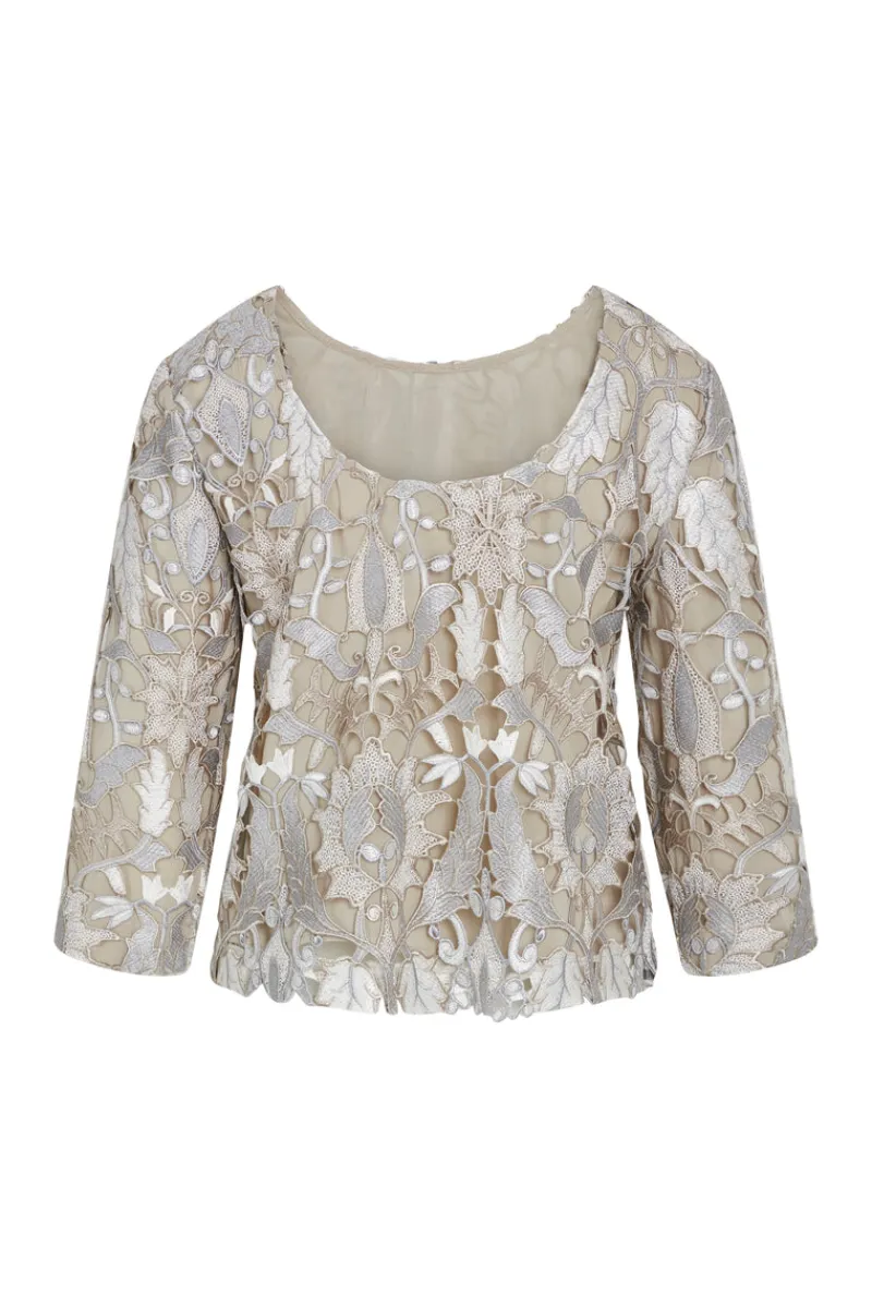 Online Bruuns Bazaar Abutilon Ignara blouse - Zilverbeige