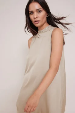 Hot Bruuns Bazaar Acacia Narin jurk - Plaza Taupe