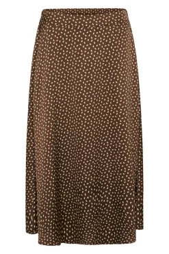 New Bruuns Bazaar AcaciaBBAmattas rok - Bruin/crème stippenprint