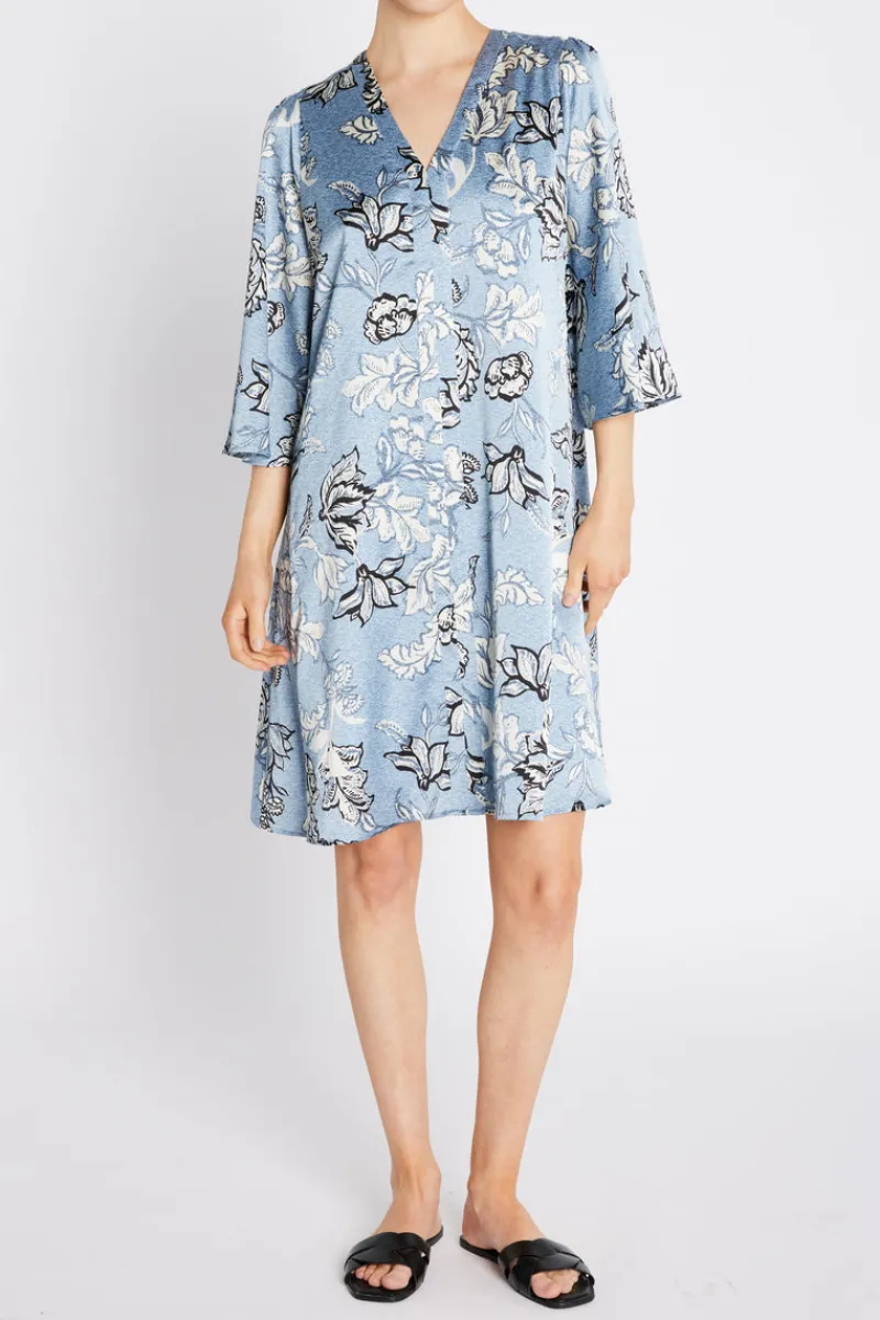 Sale Bruuns Bazaar AcaciaBBMajlyas dress - Dusty blue flower print