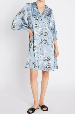 Sale Bruuns Bazaar AcaciaBBMajlyas dress - Dusty blue flower print