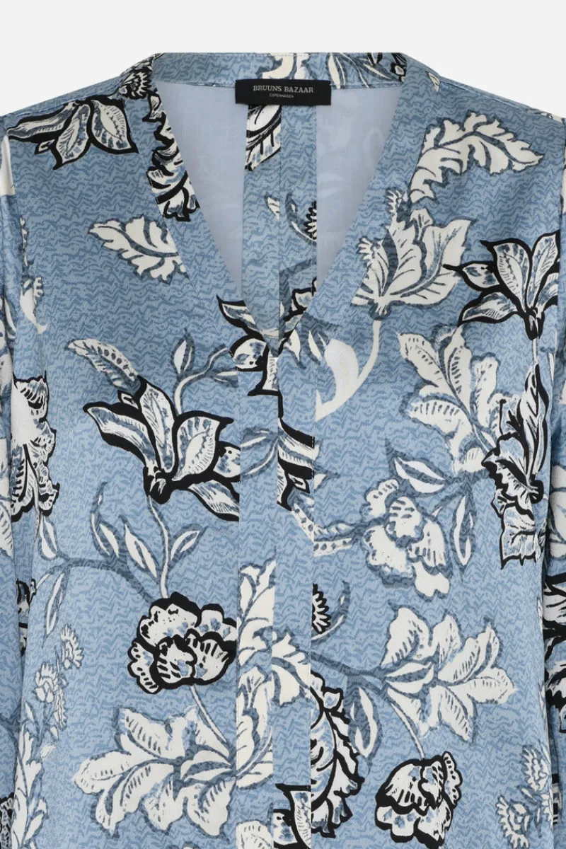 Sale Bruuns Bazaar AcaciaBBMajlyas dress - Dusty blue flower print