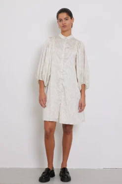 Discount Bruuns Bazaar AcaciaBBSarias jurk - Lichte vierkante print