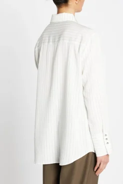 Fashion Bruuns Bazaar AmaranthBBZanne shirt - White stripe
