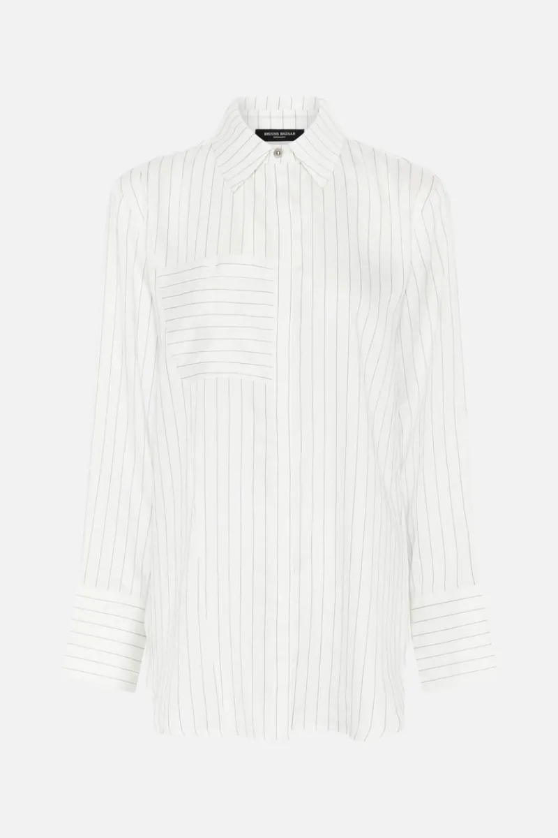 Fashion Bruuns Bazaar AmaranthBBZanne shirt - White stripe