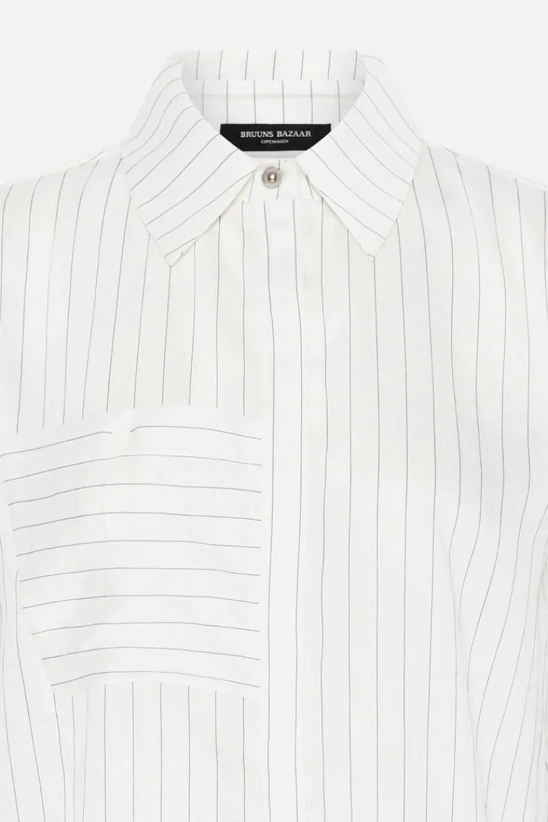 Fashion Bruuns Bazaar AmaranthBBZanne shirt - White stripe