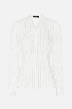 Discount Bruuns Bazaar AmaranthBBZea shirt - White stripe