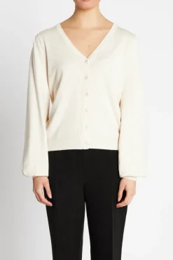 Online Bruuns Bazaar AnemoneBBCarlinas cardigan - White Cream melange