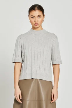Online Bruuns Bazaar AnemoneBBGlady knit - Grey Melange
