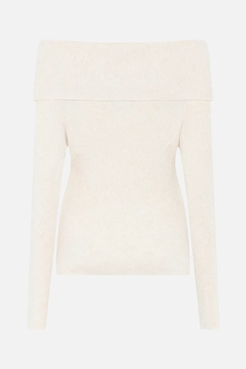 Online Bruuns Bazaar AnemoneBBTonna knit - White Cream melange