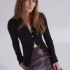 Outlet Bruuns Bazaar AnemonenBBSeyra gebreid vest - Zwart
