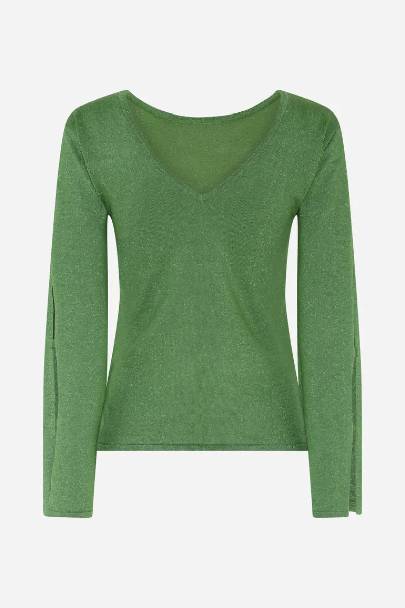 Outlet Bruuns Bazaar AnemonesBBYasmin knit - Fresh Green with lurex