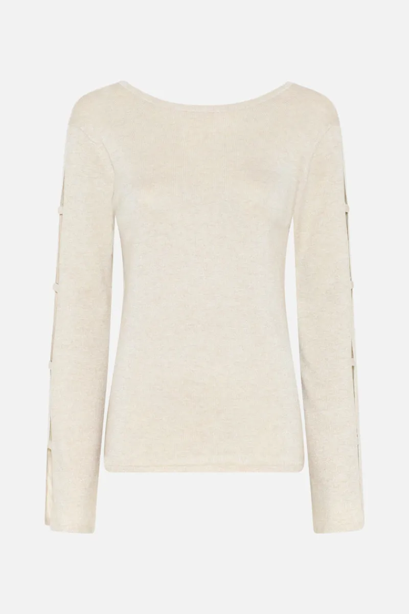 Clearance Bruuns Bazaar AnemonesBBYasmin knit - White Cream / White lurex