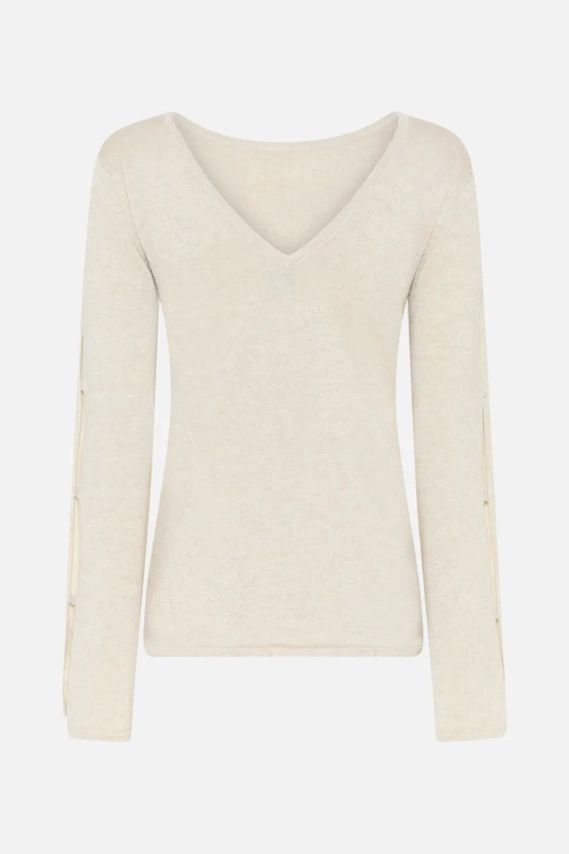 Clearance Bruuns Bazaar AnemonesBBYasmin knit - White Cream / White lurex
