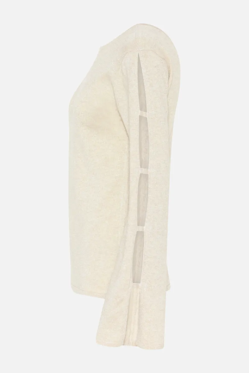 Clearance Bruuns Bazaar AnemonesBBYasmin knit - White Cream / White lurex