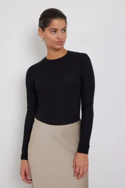 Hot Bruuns Bazaar AngelaBB LS T-shirt - Zwart