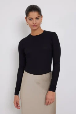 Hot Bruuns Bazaar AngelaBB LS T-shirt - Zwart