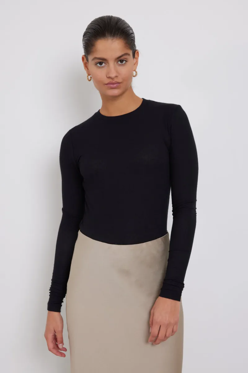 Hot Bruuns Bazaar AngelaBB LS T-shirt - Zwart