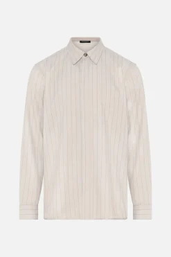 Sale Bruuns Bazaar ApricotBBBrent shirt - Light Grey stripes