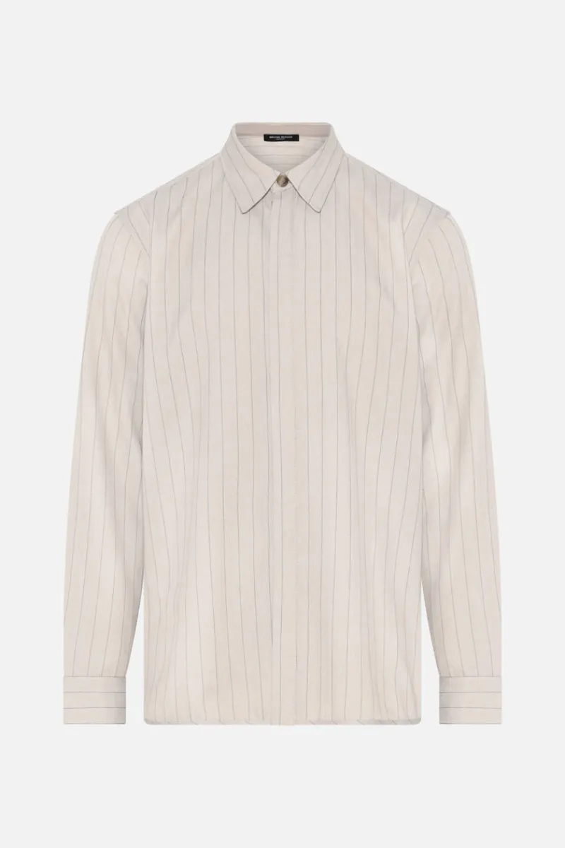 Sale Bruuns Bazaar ApricotBBBrent shirt - Light Grey stripes