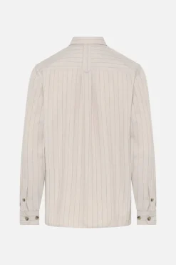 Sale Bruuns Bazaar ApricotBBBrent shirt - Light Grey stripes