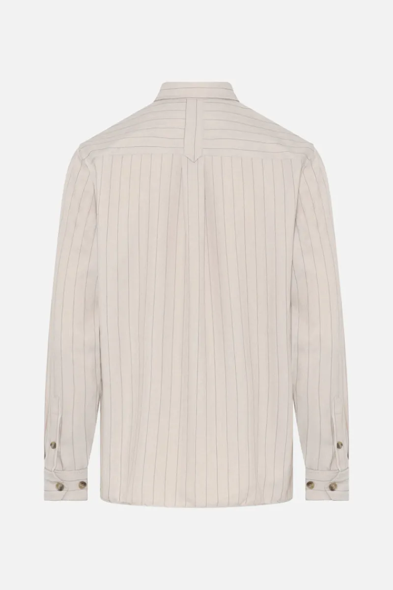 Sale Bruuns Bazaar ApricotBBBrent shirt - Light Grey stripes