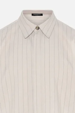 Sale Bruuns Bazaar ApricotBBBrent shirt - Light Grey stripes