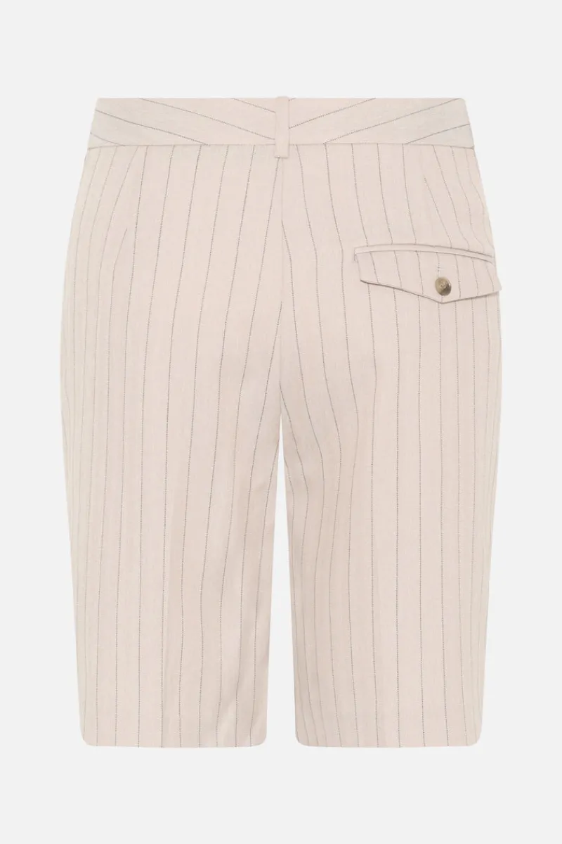 Best Bruuns Bazaar ApricotBBDoda shorts - Light Grey stripes