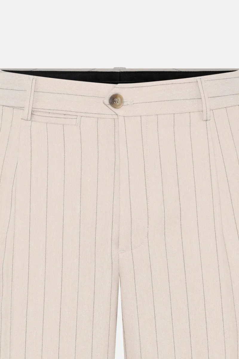 Best Bruuns Bazaar ApricotBBDoda shorts - Light Grey stripes