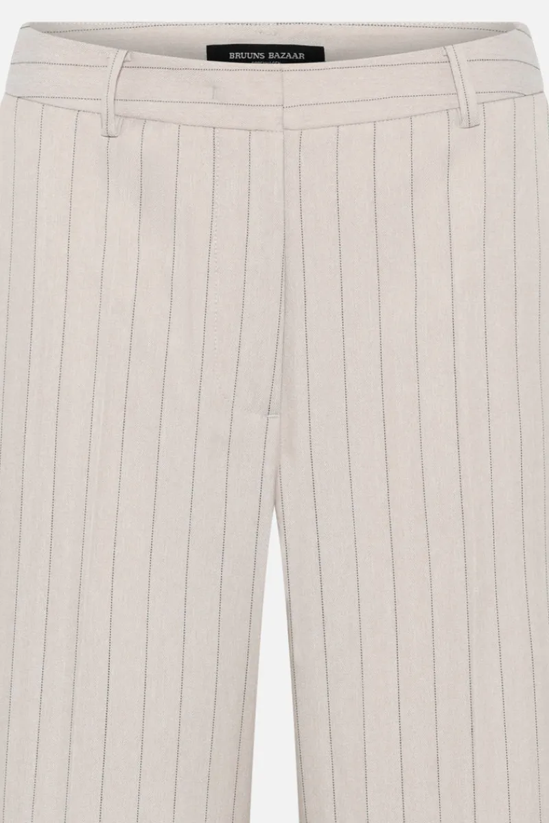 Fashion Bruuns Bazaar ApricotBBEleza pants - Light Grey stripes