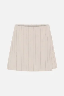 Best Bruuns Bazaar ApricotBBErica skirt shorts - Light Grey stripes
