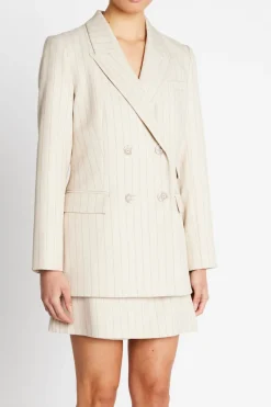 Best Bruuns Bazaar ApricotBBLinda blazer - Light Grey stripes