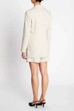 Best Bruuns Bazaar ApricotBBLinda blazer - Light Grey stripes