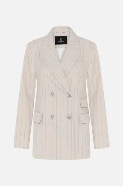 Best Bruuns Bazaar ApricotBBLinda blazer - Light Grey stripes