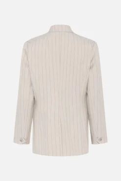 Best Bruuns Bazaar ApricotBBLinda blazer - Light Grey stripes