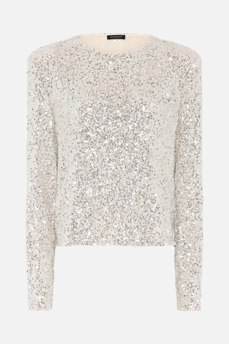 Clearance Bruuns Bazaar AraluBBCasi blouse - Beige/Silver