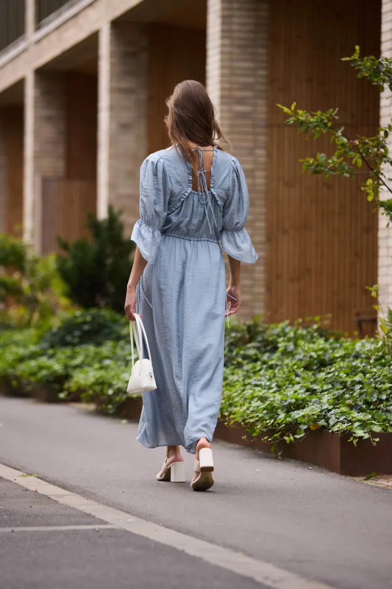 Sale Bruuns Bazaar ArecaBBLusiel dress - Light Dusty blue