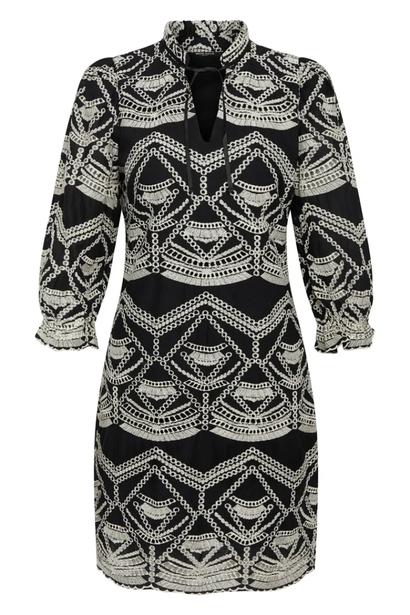 Best Bruuns Bazaar ArvensisBBABami jurk - Zwart/Creme