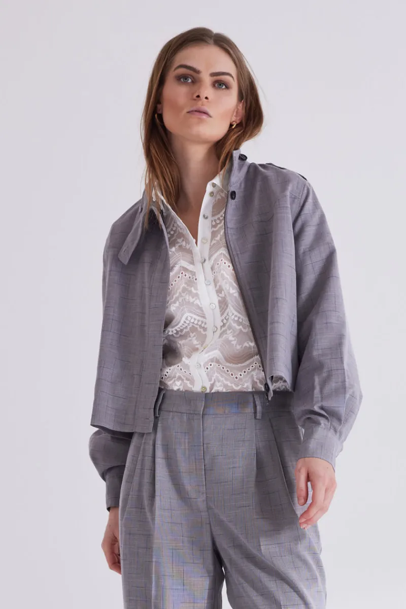 Hot Bruuns Bazaar BayBBGinea jacket - Grey Check