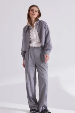 Outlet Bruuns Bazaar BayBBRicu pants - Grey Check
