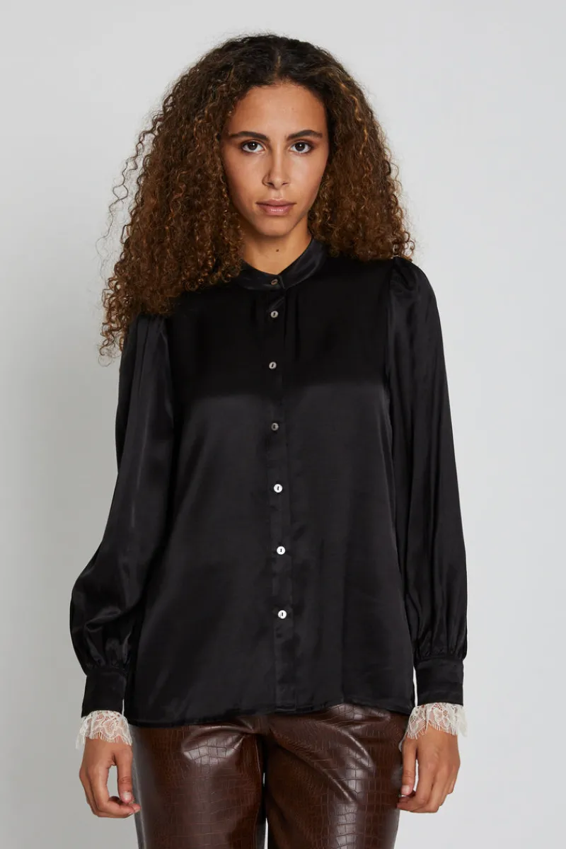 New Bruuns Bazaar BerriesBBDura overhemd - Zwart