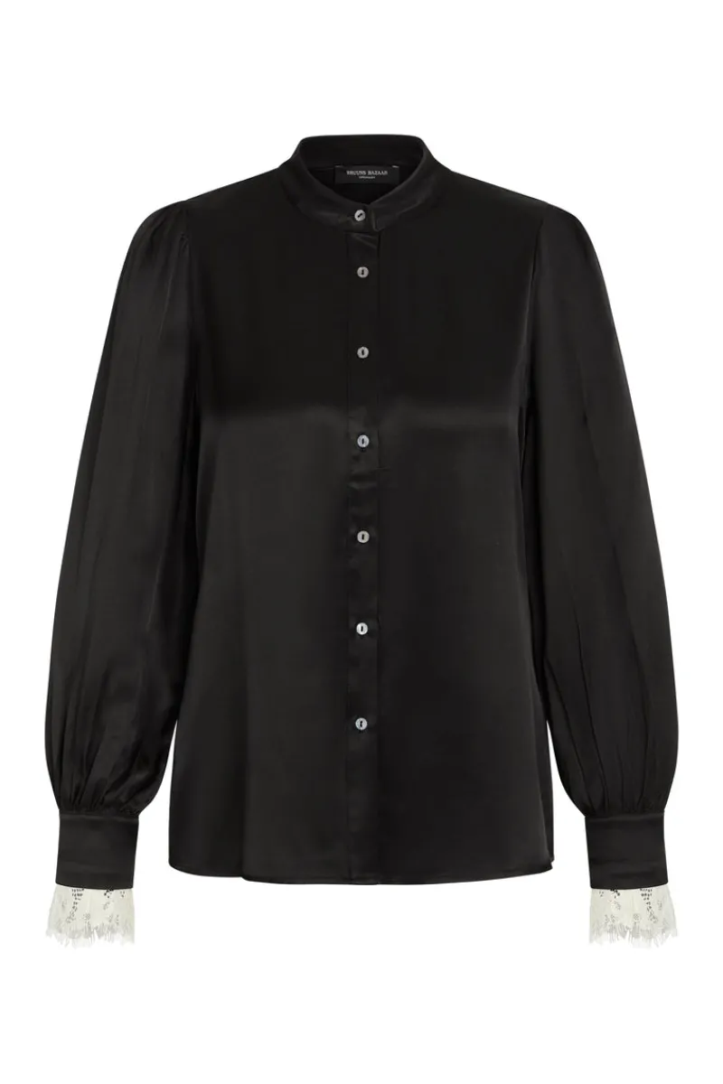 New Bruuns Bazaar BerriesBBDura overhemd - Zwart