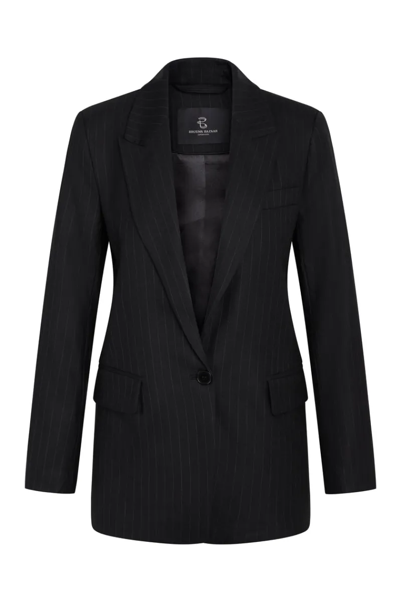 Sale Bruuns Bazaar BillBBFrida blazer - Zwarte krijtstreep