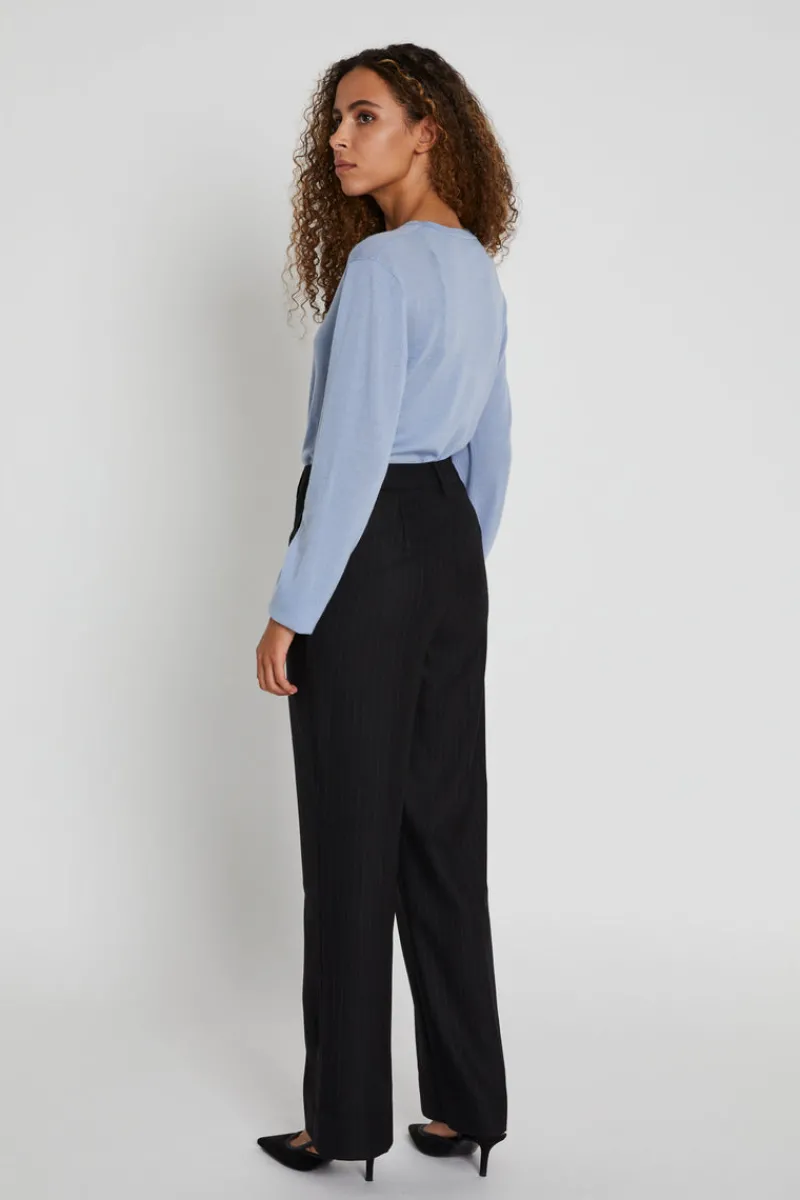 Fashion Bruuns Bazaar BillBBLeza BROEK - Zwarte krijtstreep