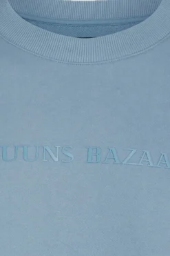 Sale Bruuns Bazaar BirkBB ronde hals - asblauw