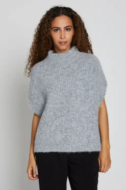 New Bruuns Bazaar BuckeyeBBHira knit vest - Grey Melange