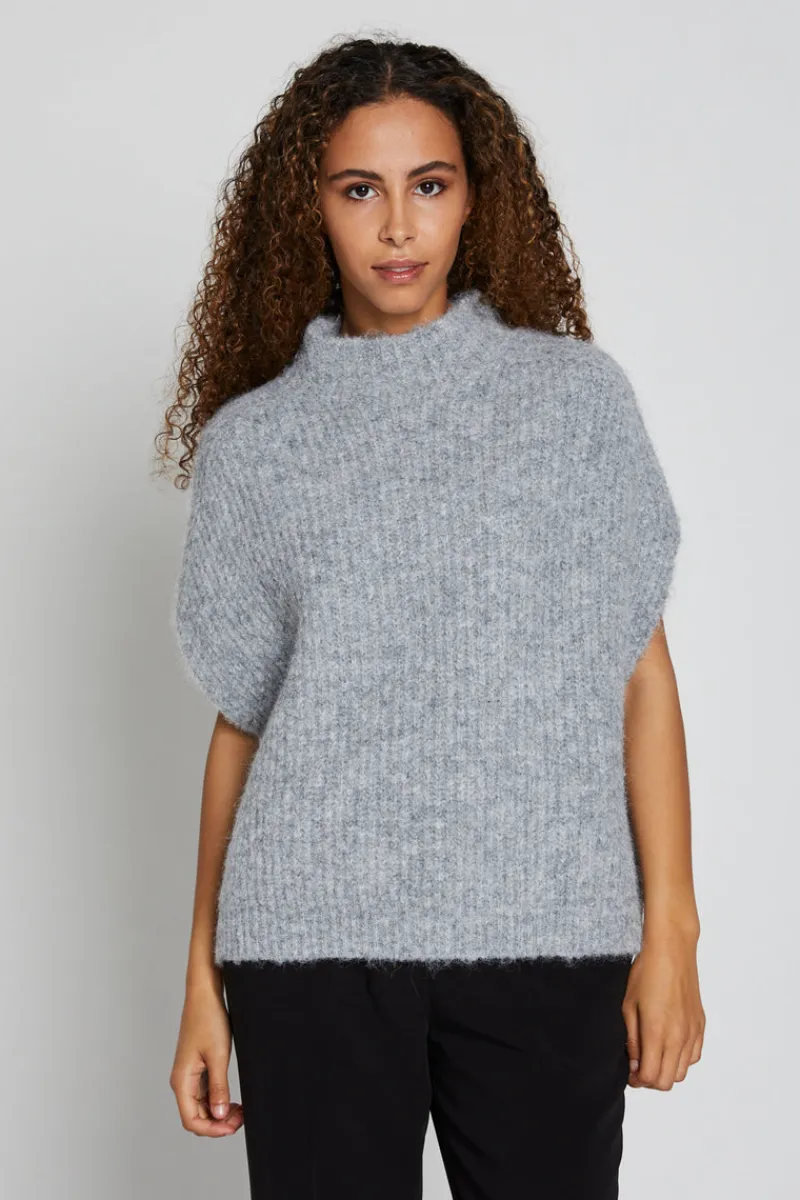 New Bruuns Bazaar BuckeyeBBHira knit vest - Grey Melange
