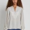 Discount Bruuns Bazaar CamillaBBAbenas shirt - Silver Cloud