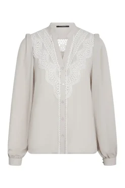 Discount Bruuns Bazaar CamillaBBAbenas shirt - Silver Cloud